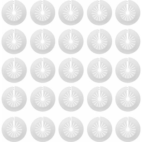 30 Pcs Radiateurs De Tuyau En Plastique Cache Tuyau Radiateur Rosaces Simples Rosace Radiateur Cache Tuyau Manchons De Tuyaux Pour Les Tuyaux De 14-29 Mm(Blanc) (1/5)