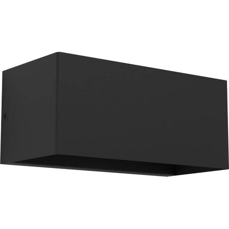 Lampe murale Lesmo Noir L: 24cm B: 11.5cm H: 10.5cm IP44 3000K (1/3)