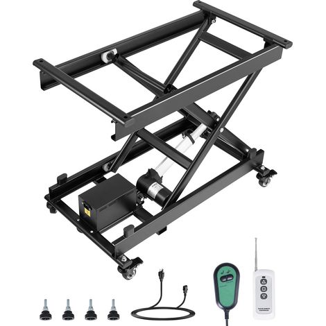 Table Élévatrice Électrique à Ciseaux Simple, Capacité de Charge 150 kg, Hauteur de Levage Réglable 200-710 mm, avec 4 Roues, Moteur Haute Performance, pour Manutention, Transport de Matériaux (1/5)