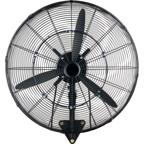 Mophorn 110W Industrieller Wandventilator 67 cm, Oszillierender Lüfter mit 3 Nebelstufen & Einstellbarem Neigungswinkel, Leistungsstarker Ventilator für Werkstatt, Lager und Fitnessstudio, Schwarz (1/5)