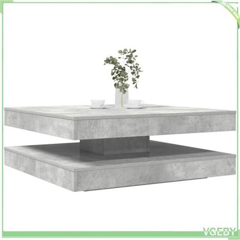 Table basse - 3321354 - Gris béton - Dessus rotatif 360° - 90x90x34,5 cm (1/5)