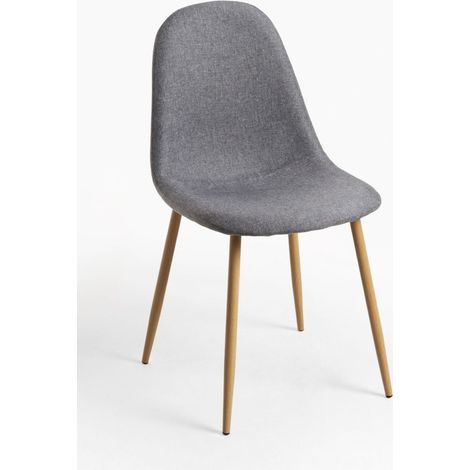 Sillas Comedor - Silla Teok Tela - Gris oscuro