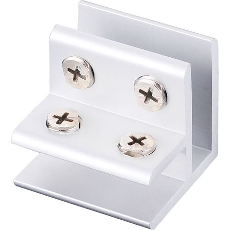 4PCS 90 Degree Glass Clamp Support Brackets, Adjustable Glass Clamp Brackets for 8-10mm Thickness Shelf (1/4)