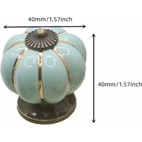 Bouton De Porte - 40 X 40 X 40 Mm - Bleu - Lot De 10 (1/4)