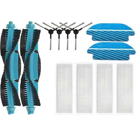 Compatible avec Proscenic M6 Pro Aspirateur robot Accessoire de remplacement Brosse principale et latérale Filtre HEPA Serpillière(12 pièces) (1/5)