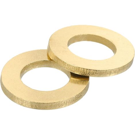 Rondelle Plate, 10 Pcs Rondelles Plates à Anneau en Laiton 30mm OD 3mm Épais Joint d'Étanchéité en Métal pour Vis, Boulons, Écrous (1/5)