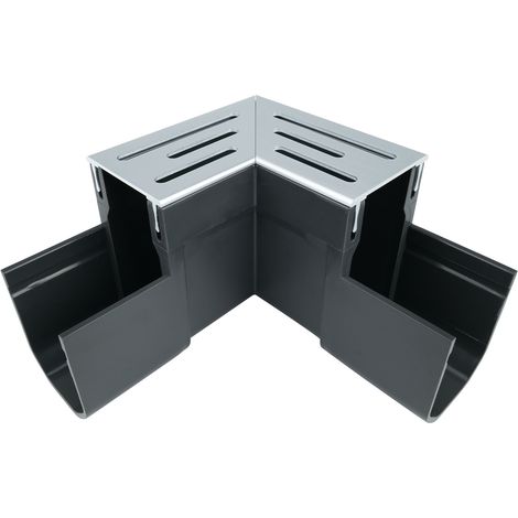 Ecke für schmale Entwässerungsrinnen Aluminium 155 x 155 - Pro (1/5)