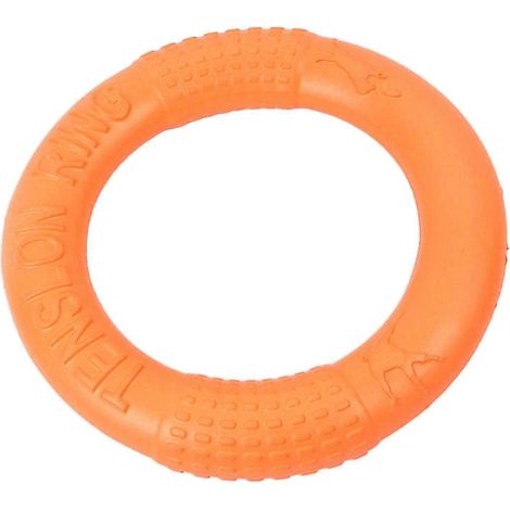 Anneaux à mâcher résistants et durables pour chiens de grande et moyenne taille, en EVA, pour la dentition des petits chiens et les chiens qui mâchent avec force. Anneau d'entraînement-27cm Orange (1/5)