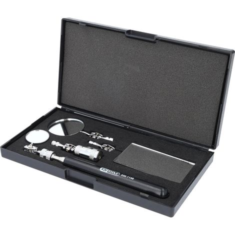 Kstools – Miroir d'inspection télescopique 172-640 mm – 3 miroirs flexibles – Aimants interchangeables jusqu'à 3,6 kg – Pour contrôle optique