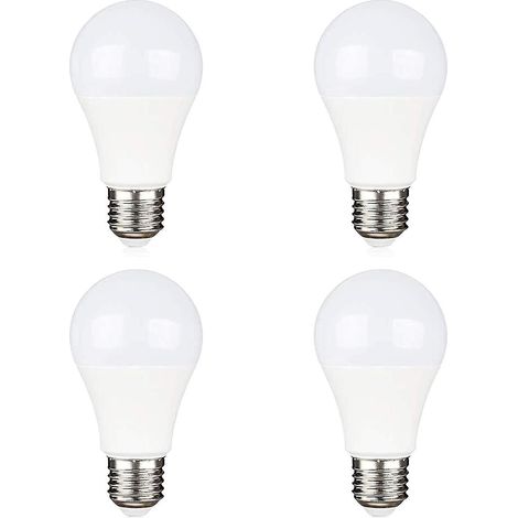 Ampoules LED E27 9W blanc froid 6000K (équivalent halogène 75W), 12 V, alimentation 12 V/24 V, lot de 4. (1/5)