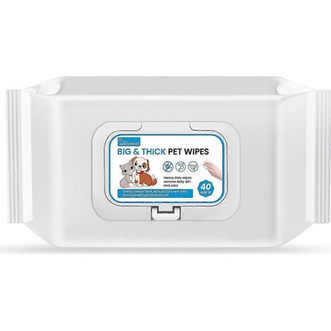 Lingettes Yegbong pour animaux de compagnie : nettoyage corporel, élimination du cérumen, des dépôts oculaires et des odeurs pour chats et chiens. (1/4)