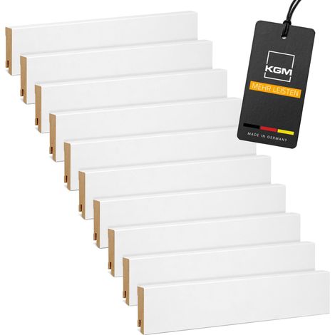 KGM ExPress MDF Sockelleiste weiß foliert RAL9016 24m (10 St)