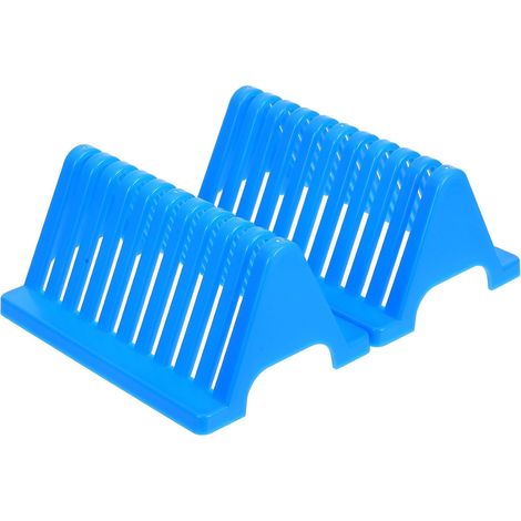 Porte-lames et Gain de Place pour Laboratoire, Design Drainant Lot de 2 Triangle en Plastique et Séchage Rapide pour Expériences des Lames de Microscope (1/5)