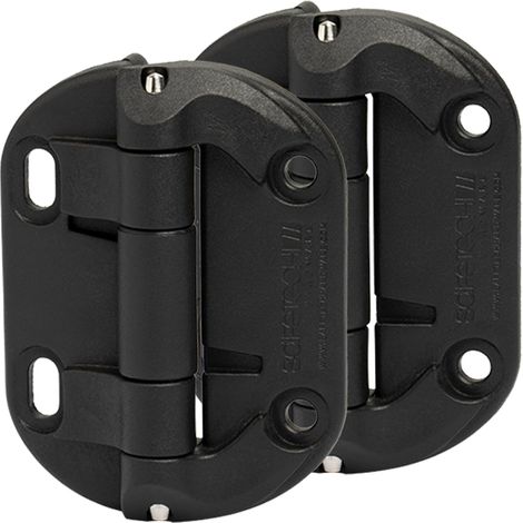 Charnières à tension neutre sans ressort, jardin, piéton extérieur pour portails métalliques jusqu'à 22,7 kg, design non corrosif et installation rapide, charnière de portail carrée (1/5)