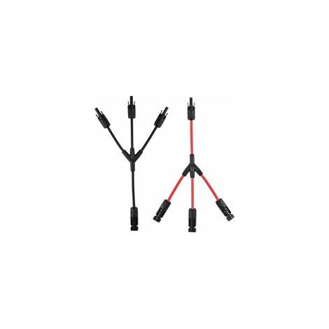 Y Type Connecteurs Solar, 2 pcs (1 à 3 Branches) Professionnel Imperméable Connecteur de Panneau Solaire, Cable Panneau Solaire, pour Panneaux Photovoltaïques Connectés en Parallèle MMF + FFM