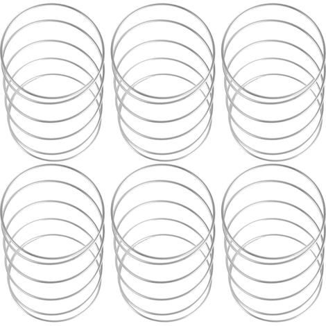 6 Pièces Ressort Facile à Nettoyer en Acier Inoxydable Argenté Boîte à Mouchoirs de Support Compact Levage Automatique pour Bureaux et Tables (1/5)