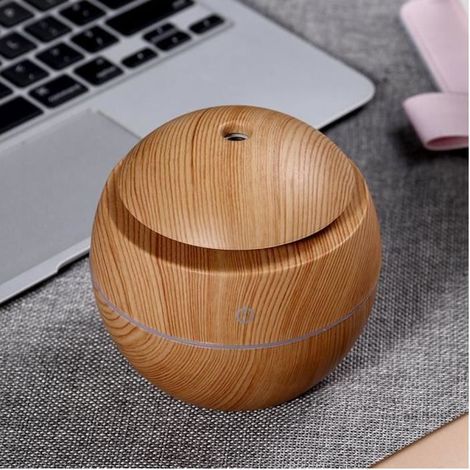 Humidificateur USB - 1 Unité - Bois Clair - 200 mL - Ultrasonique - Aromathérapie - Bureau (1/4)
