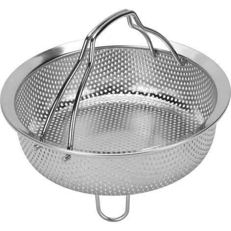 Panier de cuisson avec poignée rabattable 304 Stainless Steel multifonction couscoussier insert électrique marmite 22cm (1/5)