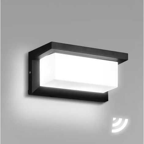 Trimec – Applique murale extérieure avec détecteur de mouvement – Étanchéité IP65 – Lumière blanche froide 6000K – Puissance 18W – Installation facile (1/5)