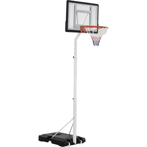 CANESTRO BASKET PER BAMBINI E ADULTI CON TABELLONE IN PVC REGOLABILE 210-260 CM (1/5)