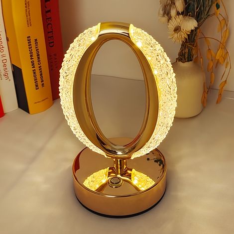 Lampe de bureau minimaliste moderne, rechargeable par USB, trois couleurs réglables, 21 cm x 10 cm (1/5)