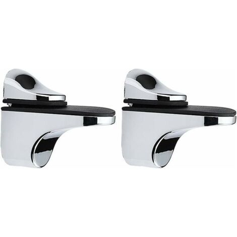 Morsetto regolabile per vetro, staffa per mensole in vetro e legno con spessore da 3 a 21 mm (argento), 2 pezzi (1/5)