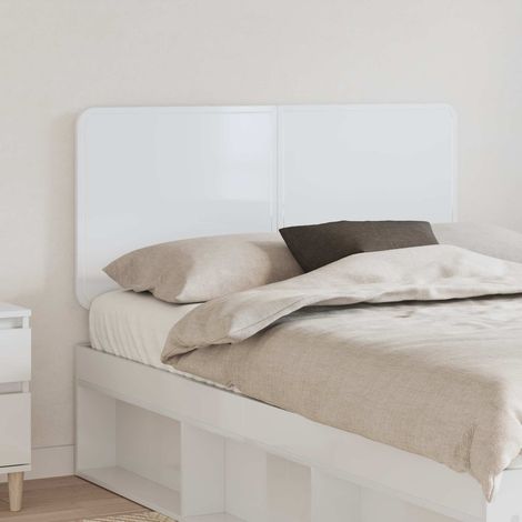 Headboard High Gloss White Engineered wood vidaXL (1/5)
