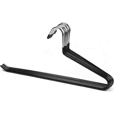 Cintres pour pantalons - Cintres robustes et durables en métal chromé antirouille, revêtement en caoutchouc antidérapant, design fin et peu encombrant, ouverture sur les côtés