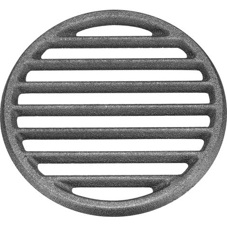 Cast Iron Fire Grate, 5.5 Inch Round BBQ Grill Replacement High Temperature Charcoal Plate Bottom Grill Cooking Accessory 6 Slots for Barbecue Grill (1/5)