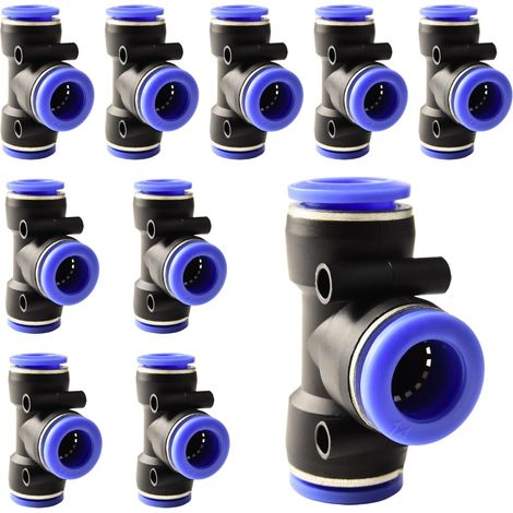 10 pièces 16 mm répartiteur en Y à 3 voies, raccord pneumatique, rapide plastique raccords Push to Connect, adaptateur de conduite d'air PY - PE-14mm (1/5)