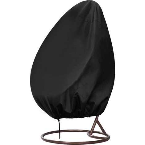 Housse de Chaise Suspendue de Patio, Housse de Chaise Œuf Imperméable Anti-déchirure 210D Tissu Oxford Robuste Coupe-Vent, Housse de Chaise Balançoire en Rotin Anti-UV (190 x 115 cm)