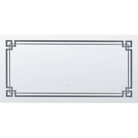 LED-Badezimmer-Spiegel AVRANCHES 120 cm 60 cm Silber