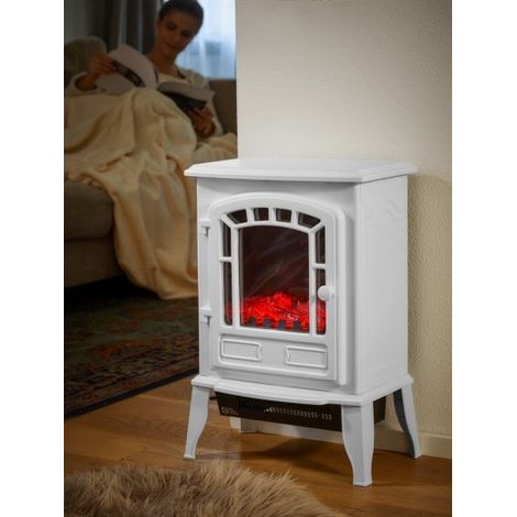 Cheminée chauffage électrique 2000W Blanche 1 Porte Superbe design (1/5)