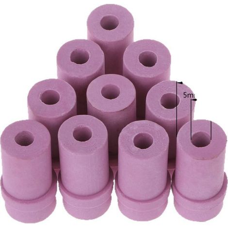 Sandblaster Gun Nozzles 10Pcs Tip Sand Blaster Replacement Cylinder Ceramic Abrasive Nozzle for Blasting (6mm)