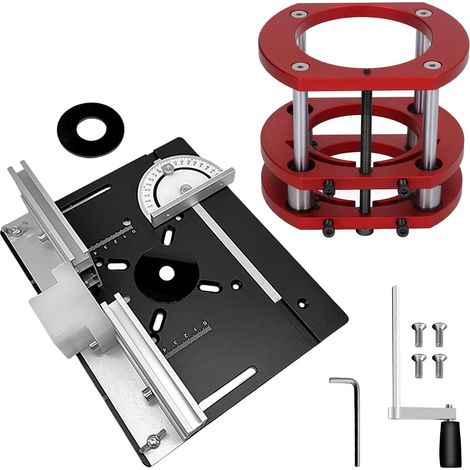 Alliage D'aluminium Kit Table de Fraisage pour Defonceuse, Défonceuse Système Précis Router Lift Pour 64-66mm Diamètre Moteur Router Table, Defonceuse a Bois sur Table (1/5)