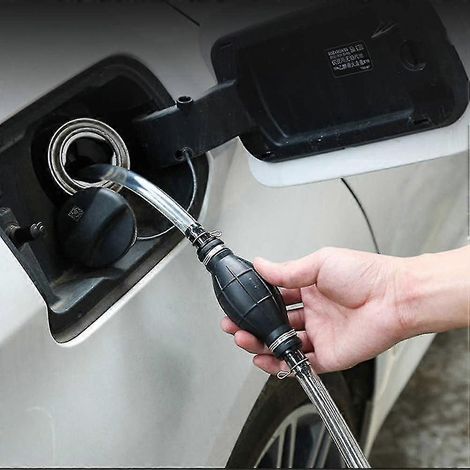 Pompe à siphon, pompe à siphon manuelle à débit maximal, pompe de transfert de carburant automobile manuelle portable, compatible avec l'essence, le diesel, l'huile moteur, les liquides, l'eau et les (1/5)