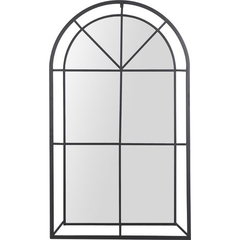 Fensterspiegel mit schwarzem Metallrahmen 70X3X120 cm (1/5)