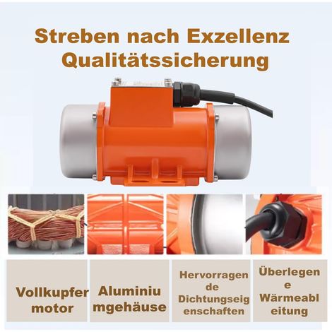 40W Vibrationsmotor mit Drehzahlregler 220V 50Hz, 9 Geschwindigkeiten 1P Rüttelmotor 10003000U/min Mehrzweckmotor für Bergbau Metallurgie Kohle Elektrizität Bauwesen (40, Watt)