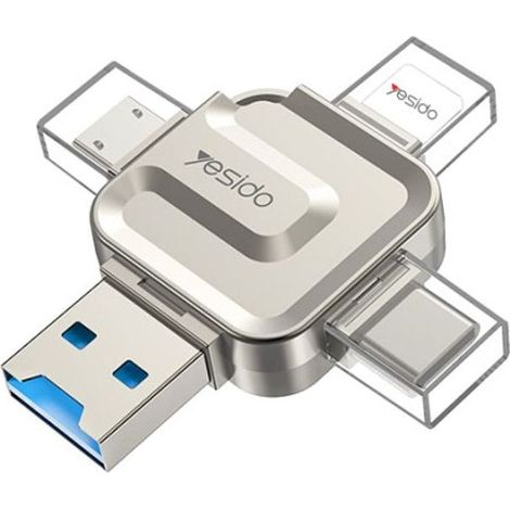 Adaptateur OTG pour lecteur de cartes mémoire USB 4 en 1 Yesido