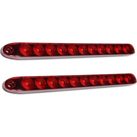 Feux à DEL de 15,5 pouces pour camions, camionnettes, voitures, autobus, remorques, feux de freinage surélevés et clignotants latéraux. (1/4)