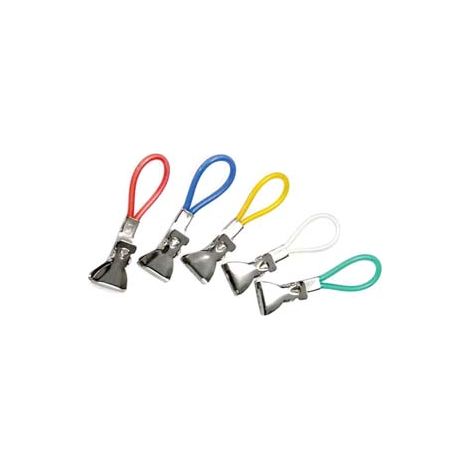 SET 5 PORTA STROFINACCI A PINZETTA DOPPIO SCATTO - 6 pezzi METALTEX