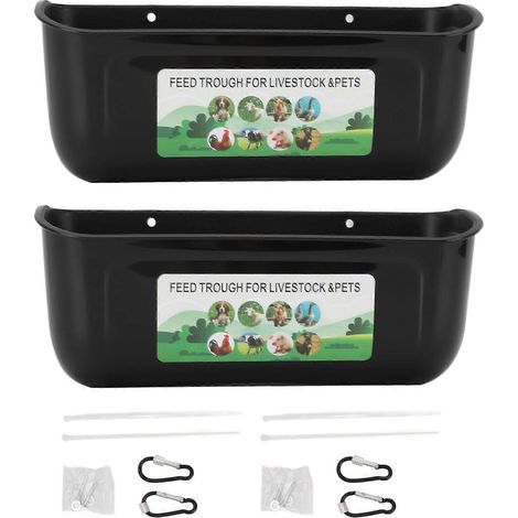 2PCS Suspension Mangeoire Volaille Plastique Abreuvoir Bétail pour Poulets Oies Moutons Cerfs Chiens (1/5)