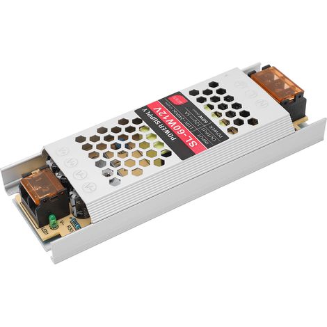 LED-Netzteil für dünne LED-Streifen, Gehäuse aus Aluminiumlegierung, 12V 5A 60W Transformator (1/5)