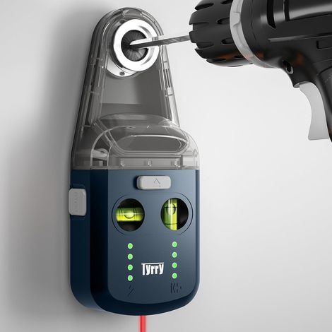 Niveau Laser 4-en-1,Niveau à Bulle, Ventouse Electrique, Support Mural et Dépoussiéreur de Perceuse,Outil rechargeable,pour Suspendre des Tableaux et les Rénovations à Domicile (1/5)