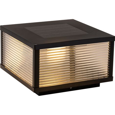 Borne Éclairage Extérieur Solaire, Éclairage de Portail, Jardin et Pilier avecTélécommande (1/5)