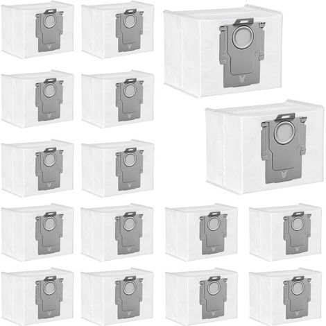 Lot de 16 Sacs à poussière, filtration HEPA 4 couches, capacité 3.2 L, pour Roborock S7 S8 Qrevo (1/5)