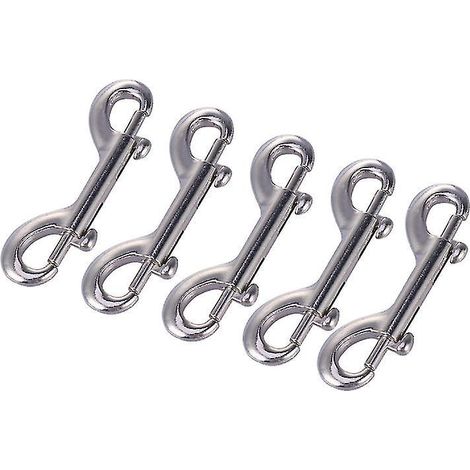 5 fermoirs mousquetons en alliage de zinc