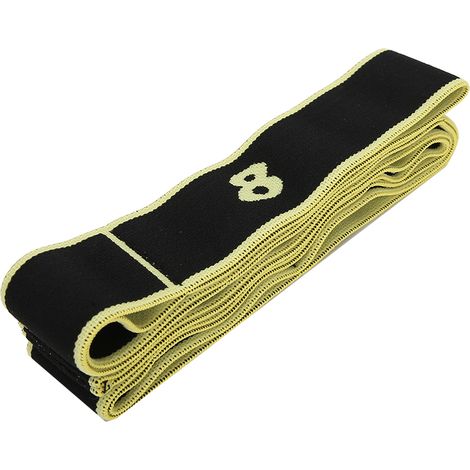 Sangle d'étirement pour yoga, fitness et musculation en intérieur, ceinture de résistance jaune (1/5)