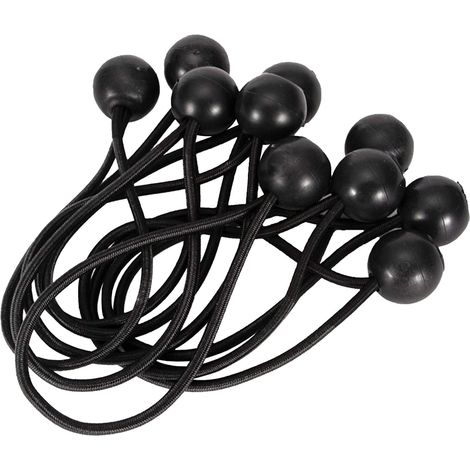 Lot de 10 sangles en caoutchouc avec boule : fixations pratiques et sécurisées (1/3)
