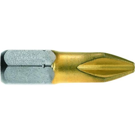 Embout de vissage Phillips PH1 Bosch MAX GRIP 25 mm, queue hex 6,35 mm, pointe TIN
